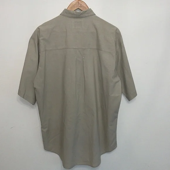 Levi's Vintage Diamond Label Neutral Tan Short Sleeve Button Down (read) - Picture 4 of 13